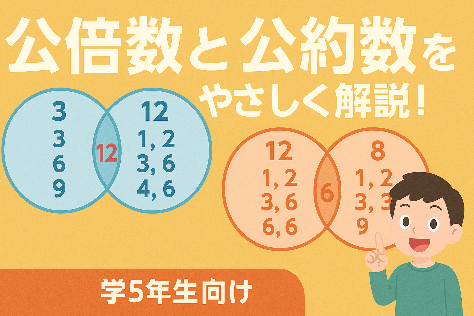 公倍数と公約数をやさしく解説!~小学5年生向け~ | アナライズ