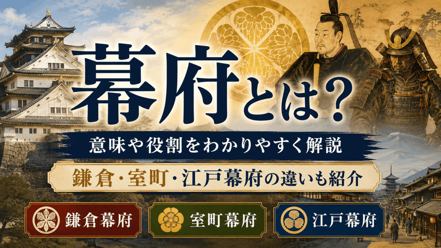 幕府とは?意味や役割をわかりやすく解説|鎌倉・室町・江戸幕府の違いも紹介 | アナライズ